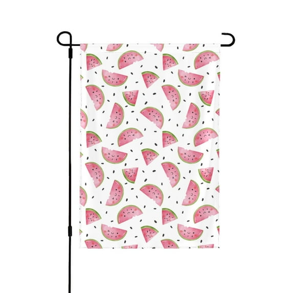 Easygdp Watermelon Garden Flag Yard Flag Welcome Flag, Double-Sided, Weather Resistant for Outdoor Decor - 12.5"x18"