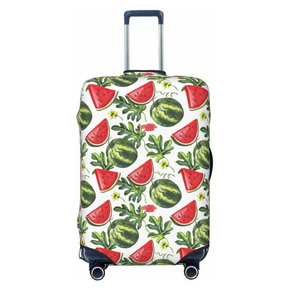 Easygdp Watermelons Double-Sided Printed Elastic Suitcase Protective Cover,Invisible Zipper, Business Trip Luggage Cases,Washable And Resistant To Falling -Large