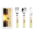 thumbnail image 1 of Easygdp Welcome Merry Christmas In 2025 3-Piece Flatware Set Kids Silverware, Stainless Steel Toddler Kids Utensils Safe for Preschooler Children, 1 of 8