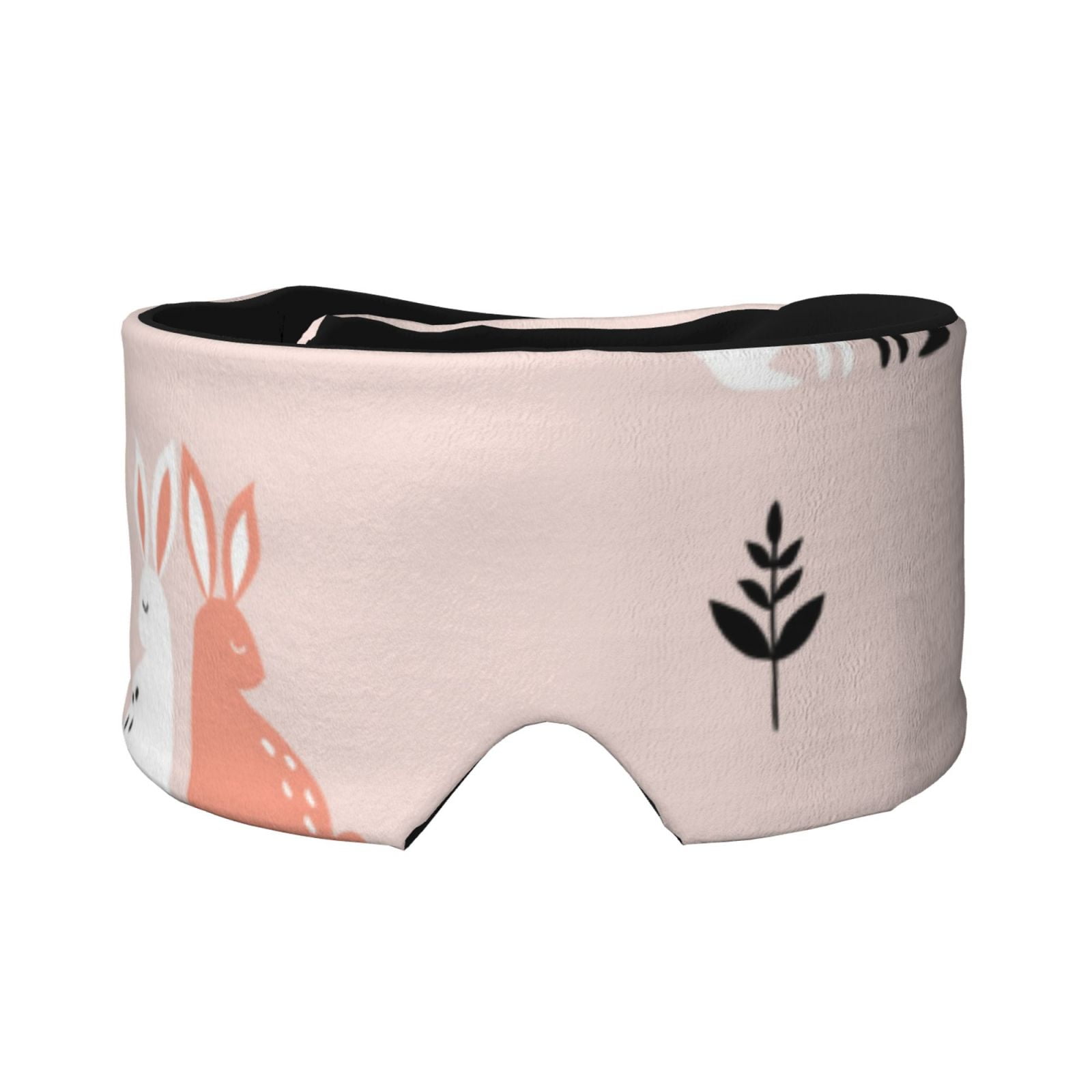 Easygdp White And Black Rabbit Sleep Mask Eye Mask for Sleeping, Full