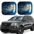 thumbnail image 1 of Easygdp White Jellyfish Dansing In The Ocean 2 Pcs Windshield Sun Shade,Foldable Car Front Window Sun Shade Protection,Blocks Heat And Sunlight,Car Interior Accessories - Large, 1 of 7