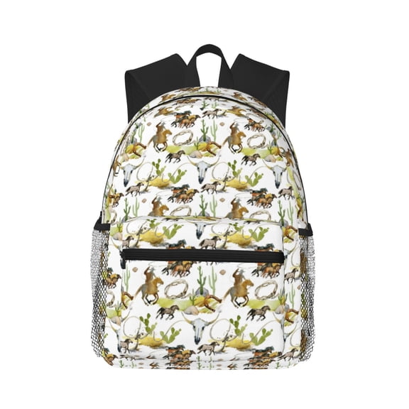 Easygdp Wild West Western Casual Laptop Backpack, Backpack for School, Travel, Business
