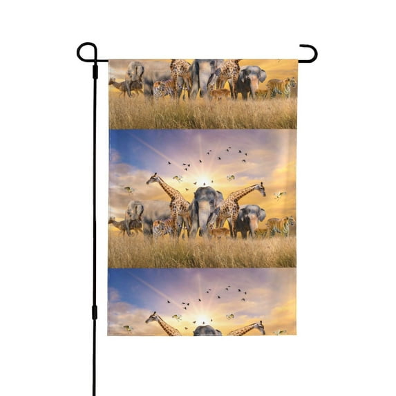 Easygdp Wildlife Protection Garden Flag Yard Flag Welcome Flag, Double-Sided, Weather Resistant for Outdoor Decor - 12.5"x18"