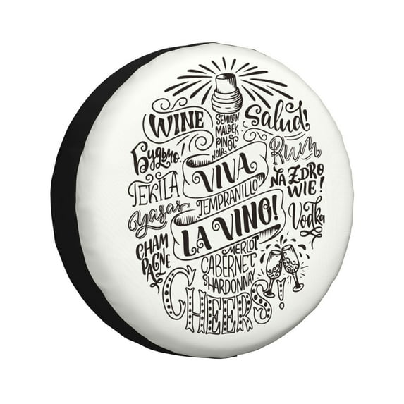 Easygdp Wine Wheel Sun Guard, Spare Tire Cover,Universal Trailer Suv Truck Camper Travel,Easy To Install And Remove -15 Inch