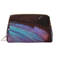 thumbnail image 1 of Easygdp Wings Of A Butterfly Leather Makeup Bag Zipper Pouch Travel Cosmetic Organizer for Women and Girls, Make up Bag with Zipper, 1 of 8