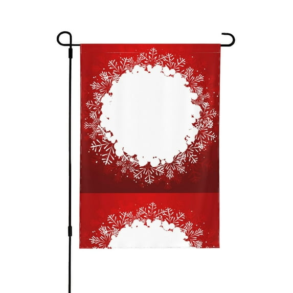 Easygdp Winter Christmas Snowflake Garden Flag Yard Flag Welcome Flag, Double-Sided, Weather Resistant for Outdoor Decor - 28"x40"