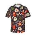 thumbnail image 1 of Easygdp Winter Holiday Christmas Men's Hawaiian Shirts Print Lapel Short Sleeve for Beach, vacation, party, casual occasions - Small, 1 of 9