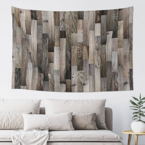 Easygdp Wooden Texture Tapestry Wall Hanging, Wall Tapestries for Bedroom Aesthetic Living Room Office Decor 60x40in
