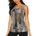 thumbnail image 1 of Easygdp Wooden Texture Women's Workout Tank Top, Running Top, Hiking Shirt, Quick-Dry for Running, Yoga, Hiking - XX-Large, 1 of 9