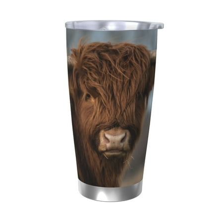 Easygdp Yak 20oz Stainless Steel Vacuum Insulated Double Wall Travel Tumbler, Durable Insulated Coffee Mug with Spillproof Lid-Without Straw