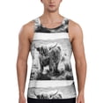 thumbnail image 1 of Easygdp Yak Men's Tank Top, Sleeveless Muscle T Shirts, Breathable, Quick-Dry, Loose for Gym, Running, Fitness - Medium, 1 of 9