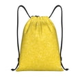 thumbnail image 1 of Easygdp Yellow Glitter Drawstring Backpack, Beach Sackpack, Travel Sackpack Lightweight for Sports, Gym, Travel, Swimming - Small, 1 of 9