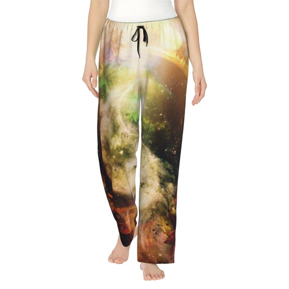 Easygdp Yin Yang 1 Women's Drawstring Pajama Pants | Lounge Joggers Sweatpants | Comfy Sleepwear | Yoga Pants-Large