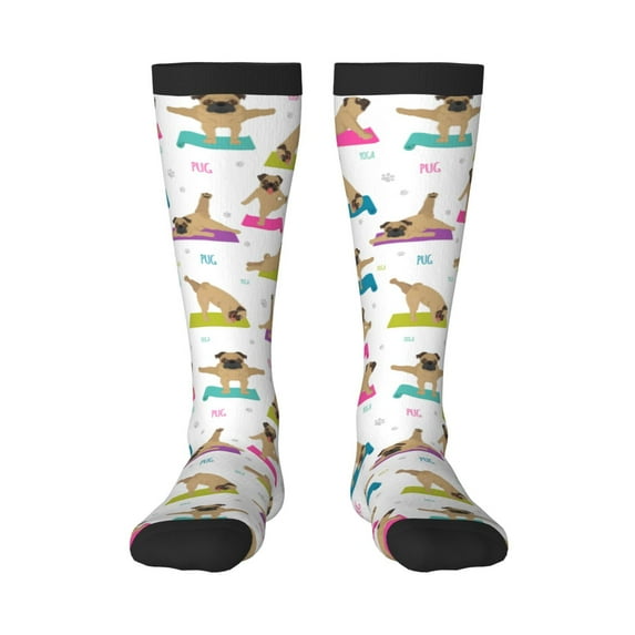 Easygdp Yoga Dogs Poses Fashionable Adult Sockings&Sports Sockings&Breathable Sockings, Non-Pilling,Contrasting Color Design