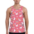 thumbnail image 1 of Easygdp Yoga Unicorn Men's Tank Top, Sleeveless Muscle T Shirts, Breathable, Quick-Dry, Loose for Gym, Running, Fitness - 3X-Large, 1 of 9