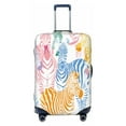 thumbnail image 1 of Easygdp Zebra Colourful Double-Sided Printed Elastic Suitcase Protective Cover,Invisible Zipper, Business Trip Luggage Cases,Washable And Resistant To Falling -Large, 1 of 9