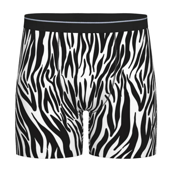 Easygdp Zebra Men's Boxer Briefs Men’s Underwear Boxer Briefs for Men