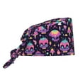 thumbnail image 1 of Easygdp cartoon Skull rainbow space Men Women Adjustable Cap Working Hat Tie Back Cap, Work Cap, 1 of 7