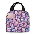 thumbnail image 1 of Easygdp cartoon rainbow Skull Premium Insulated Lunch Bag - Waterproof Oxford Cloth, Aluminum Foil Lining, Large Capacity, Front Pocket, Unisex for Work, School, Outdoor Activities, Picnics, 1 of 5