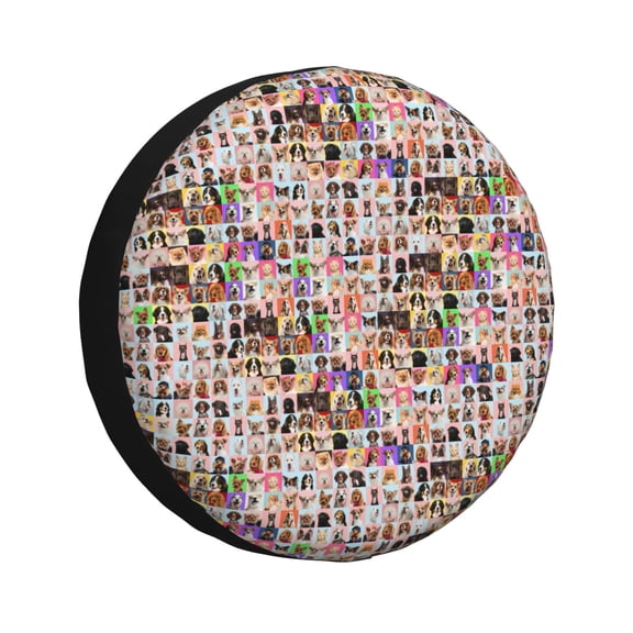 Easygdp dogs and cats Wheel Cover,Spare Tire Cover,4-17in Spare Tire Cover Universal Fit for Trailer, Car, Truck, SUV, Jeep-15 inch