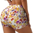 thumbnail image 1 of Easygdp flowers and flying butterflies for Yoga Shorts with Pockets for Women,Women's Biker Shorts Workout Gym Running Volleyball,Tummy Control-X-Large, 1 of 8