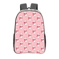 thumbnail image 1 of Easygdp pink Scarf bear Clear Backpack, Transparent Bookbag for School for Women Men, Capacity Clear Bag for College, Travel, 1 of 7