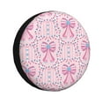 thumbnail image 1 of Easygdp pink bows Wheel Cover,Spare Tire Cover,4-17in Spare Tire Cover Universal Fit for Trailer, Car, Truck, SUV, Jeep-15 inch, 1 of 6