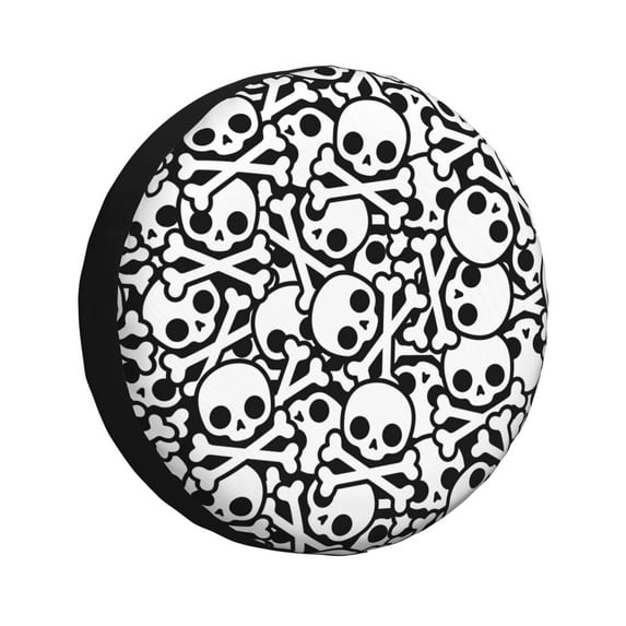 Easygdp skull pirate Wheel Cover,Spare Tire Cover,4-17in Spare Tire Cover Universal Fit for Trailer, Car, Truck, SUV, Jeep-15 inch