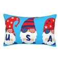 thumbnail image 1 of Easygdp4th Of July Gnomes Polyester Fiber Double-Sided Pillowcase,Super Soft,Comfortable And Luxurious Pillowcase,Not Easy To Break Or Deform- 14"X20", 1 of 9