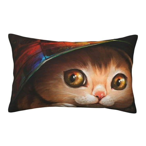 EasygdpAnimal Cat Polyester Fiber Double-Sided Pillowcase,Super Soft,Comfortable And Luxurious Pillowcase,Not Easy To Break Or Deform- 20"X30"