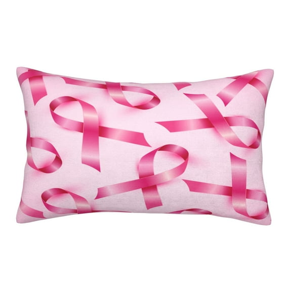 EasygdpBreast Cancer Ribbons Awareness Polyester Fiber Double-Sided Pillowcase,Super Soft,Comfortable And Luxurious Pillowcase,Not Easy To Break Or Deform- 20"X30"