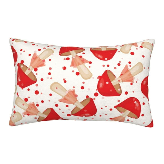 EasygdpCute Mushroom Polyester Fiber Double-Sided Pillowcase,Super Soft,Comfortable And Luxurious Pillowcase,Not Easy To Break Or Deform- 16"X24"
