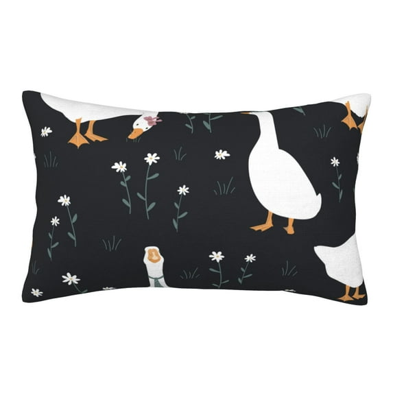 EasygdpFashionable Goose Polyester Fiber Double-Sided Pillowcase,Super Soft,Comfortable And Luxurious Pillowcase,Not Easy To Break Or Deform- 14"X20"