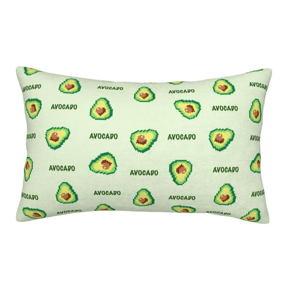 EasygdpGreen Avocado Polyester Fiber Double-Sided Pillowcase,Super Soft,Comfortable And Luxurious Pillowcase,Not Easy To Break Or Deform- 14"X20"