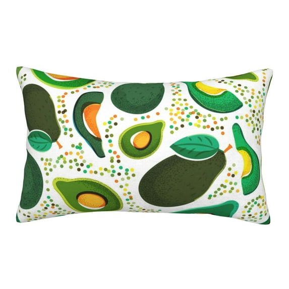 EasygdpGreen Avocado Polyester Fiber Double-Sided Pillowcase,Super Soft,Comfortable And Luxurious Pillowcase,Not Easy To Break Or Deform- 16"X24"