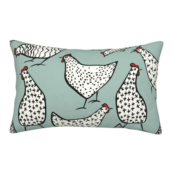 EasygdpHand Drawn Chickens Polyester Fiber Double-Sided Pillowcase,Super Soft,Comfortable And Luxurious Pillowcase,Not Easy To Break Or Deform- 16"X24"
