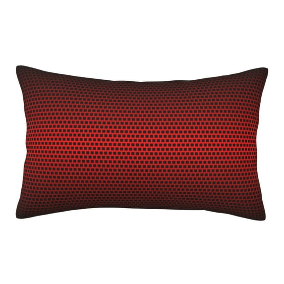 EasygdpRed Geometric Perforated Square Polyester Fiber Double-Sided Pillowcase,Super Soft,Comfortable And Luxurious Pillowcase,Not Easy To Break Or Deform- 14"X20"