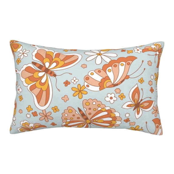 EasygdpRetro Floral Butterfly Polyester Fiber Double-Sided Pillowcase,Super Soft,Comfortable And Luxurious Pillowcase,Not Easy To Break Or Deform- 20"X30"