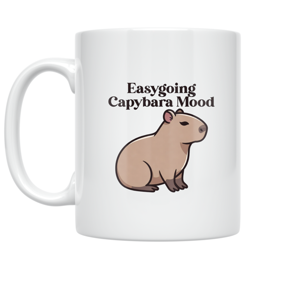 Easygoing Capybara Mood Design - Animal Lover - 11 oz Ceramic Coffee Mug
