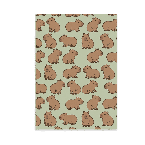 Easygoing Capybara State Wall Decor - Animal Lover - 13x19 Poster Print