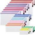 thumbnail image 1 of Easygou 20pcs Mesh Zipper Pouch, Waterproof Zipper Bags, 8 Sizes Plastic Travel Pouch, 10 Colors, Multipurpose for Board Game, Travel Storage, School Supplies, Office Appliances, Home Organize, 1 of 7