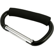 Easygou Large Carabiner Aluminum D Ring Shape Carabeaner Shopping Bag Holder Handle Multipurpose Snap Hook,Black