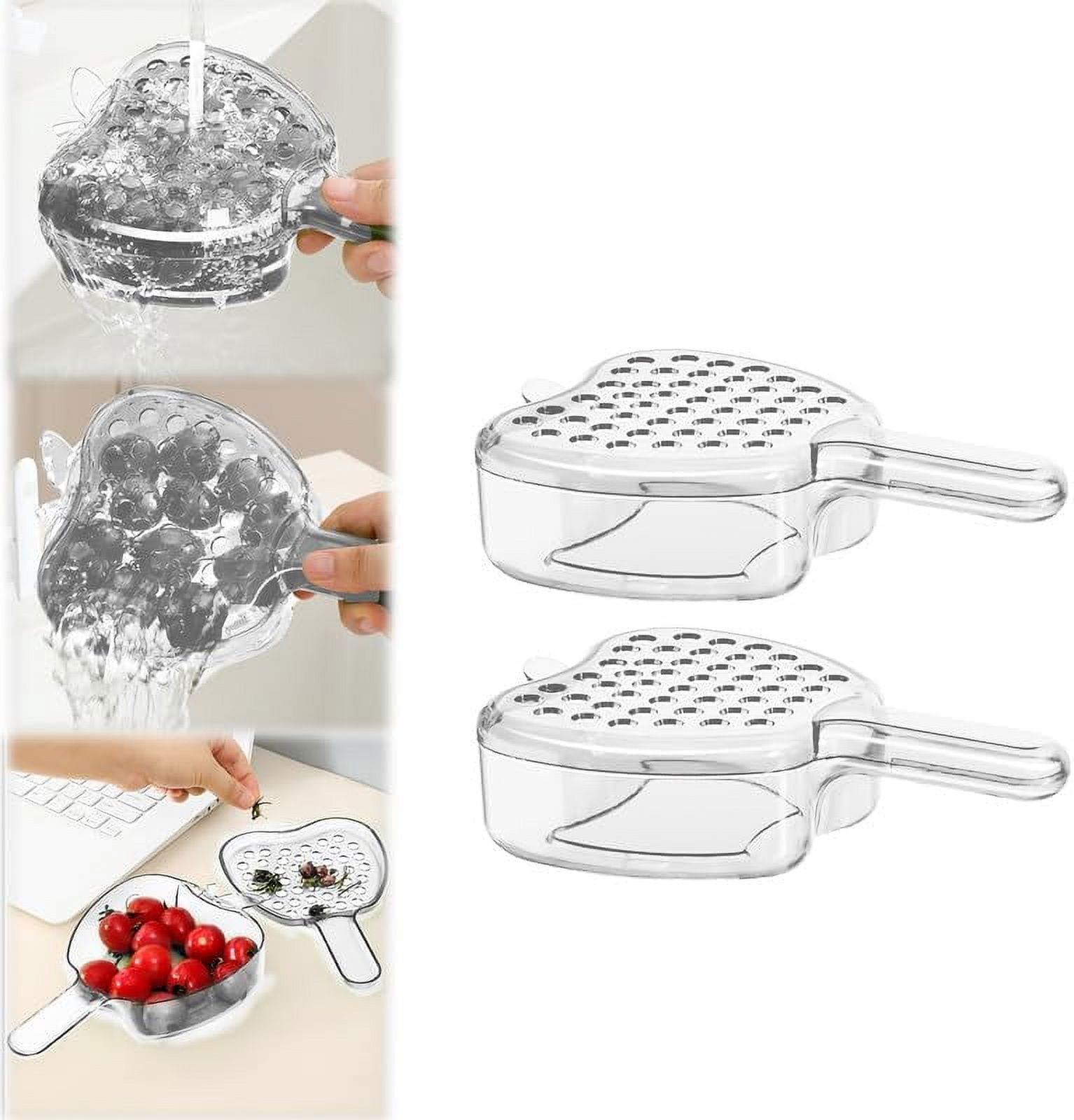Snail Shape Rotating Vegetable Washer Bowl – Stackable Fruit & Berry Strainer Colander, Easy Drain (Yellow)