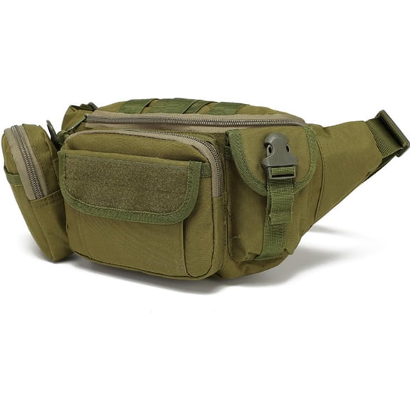 Easygou Tactical Waist Pack for Men - 8L Large Capacity Water Resistant Gun Pack for Outdoor Sports Hiking Travel Fishing (Black)