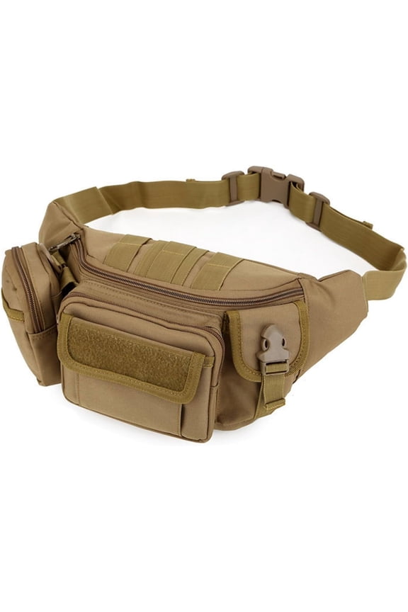 ou Tactical Waist Pack for Men - 8L Large Capacity Water Resistant Gun Pack for Outdoor Sports Hiking Travel Fishing (Black)