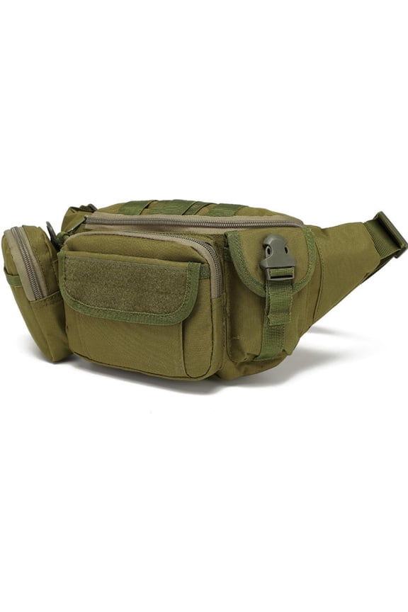 ou Tactical Waist Pack for Men - 8L Large Capacity Water Resistant Gun Pack for Outdoor Sports Hiking Travel Fishing (Black)