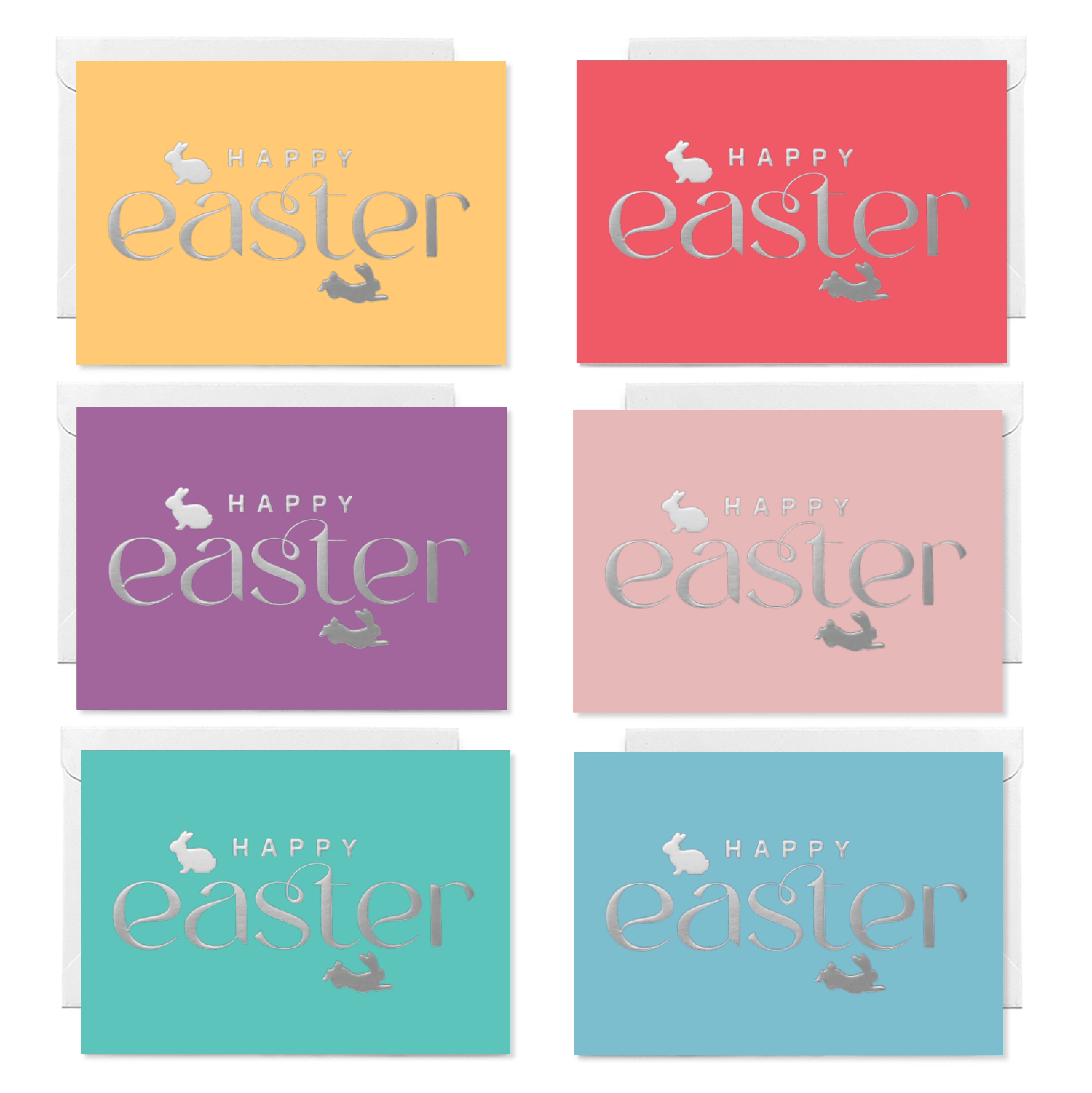 Easykart Labels 120 Christmas Greeting & Happy Holidays Cards With Envelopes Grey Theme Subtle Designs | 5.5 X 4 Inch For Friends, Family And Loved Ones