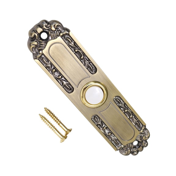Easyly Install Antique Bronze Doorbell Push Button Oversized Weather Brasses Construction 24V