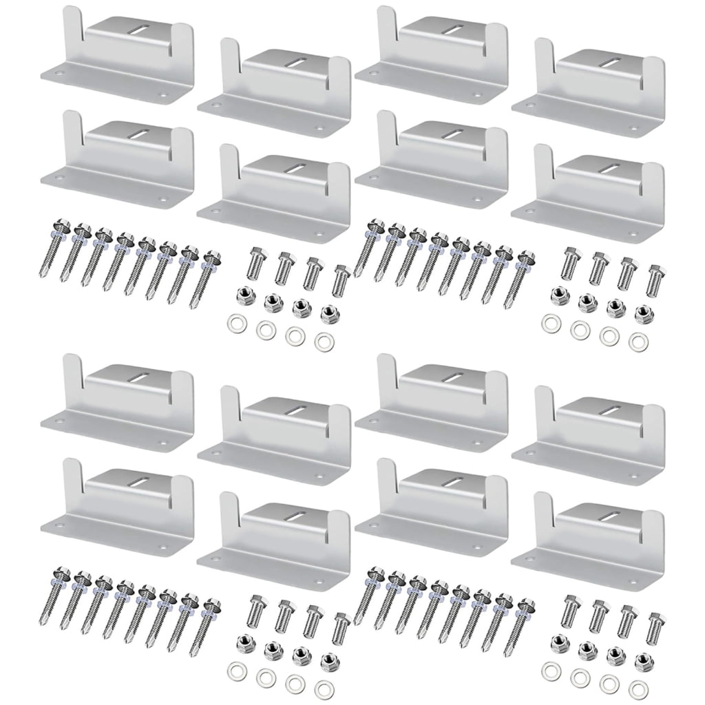 Metal Solars Panel Z Brackets Adjustable Angle Installation Hardware Durability