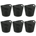 thumbnail image 1 of Easymanie 30 Liter Plastic Laundry Baskets, Black Round Clothes Hampers, Set of 6, 1 of 7